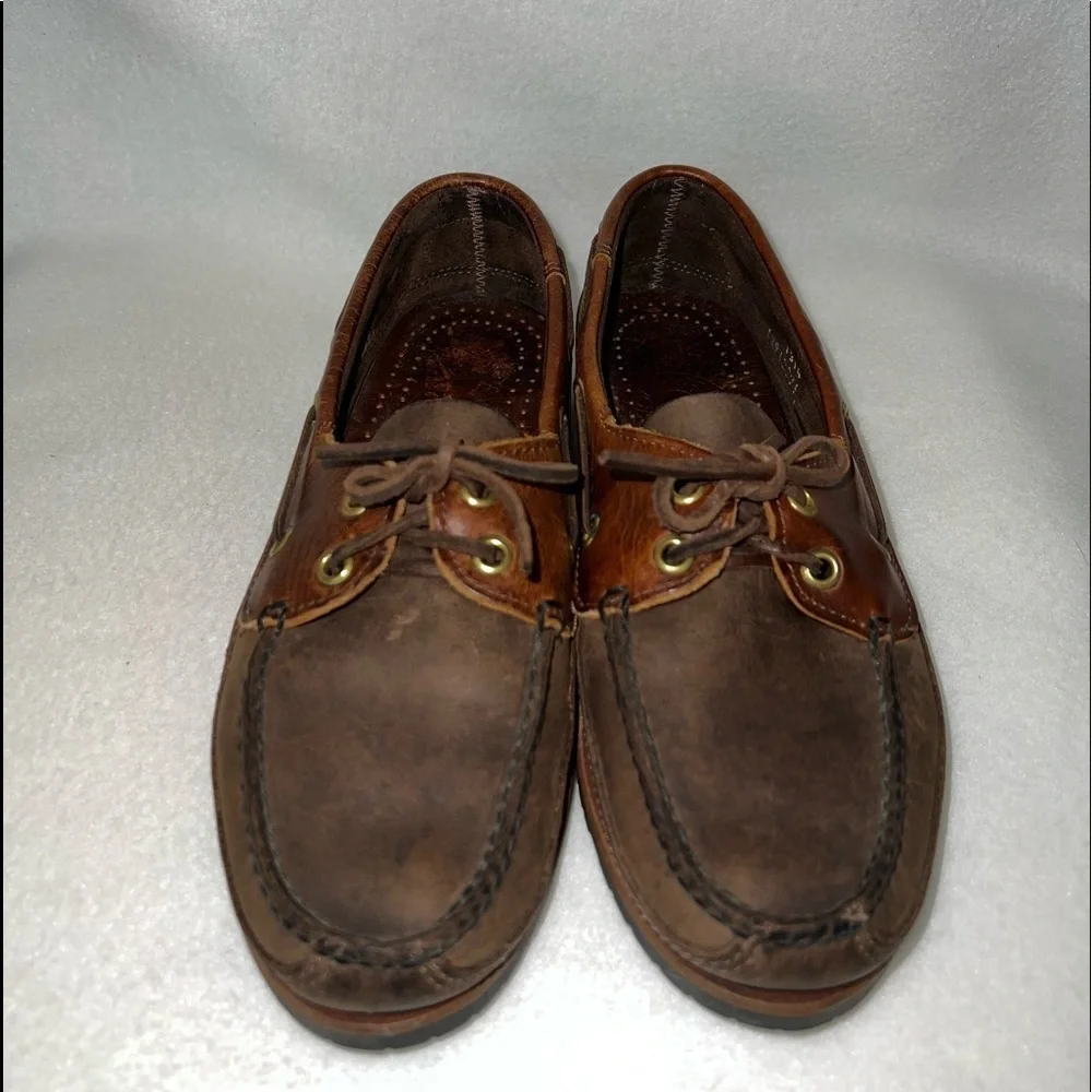 Harbour HC Size 7 1/2D Leather Boat Shoes
